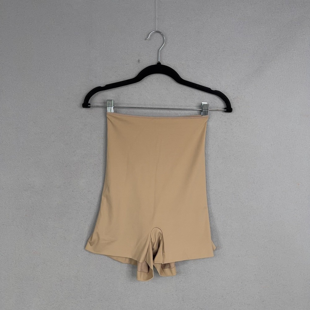 Assets Shapewear Shorts Womens 2X Beige High Waist Control Slimming Mid Thigh